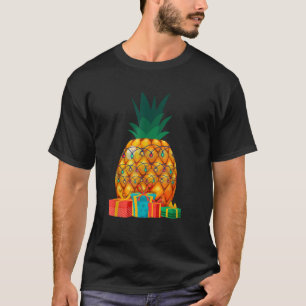Camiseta Navidades de piña tropical de verano de Hawái