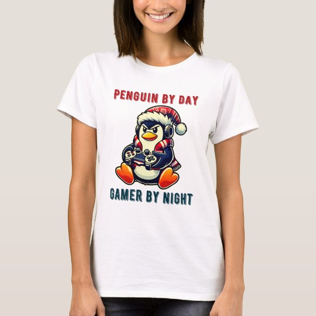 Camiseta Navidades de pingüino de juegos divertidos pingüin (Anverso)