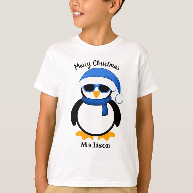 Camiseta Navidades de pingüino fresco lindo invierno Person (Anverso)