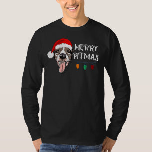 Camiseta Navidades de Pitbull Funny Merry Pitmas