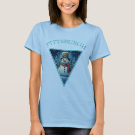 Camiseta Navidades de Pittsburgh Snowman