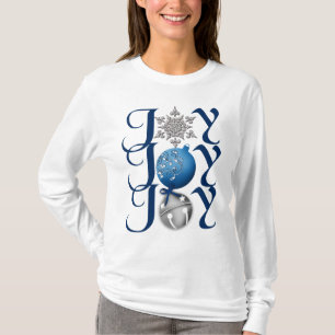 Camiseta Navidades de Plata Azul Joy Shirt