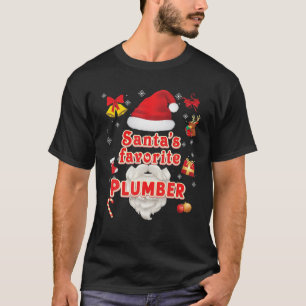 Camiseta Navidades de plomero favoritos de Santa Cruz