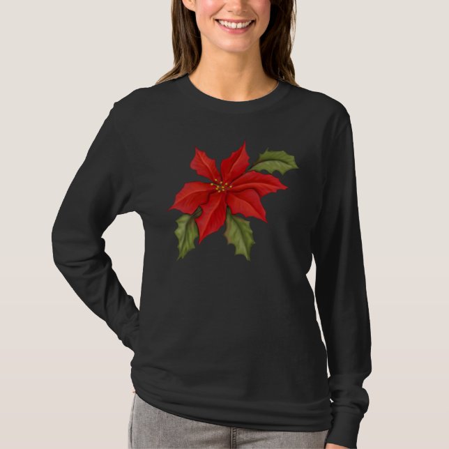 Camiseta Navidades de Poinsettia (Anverso)