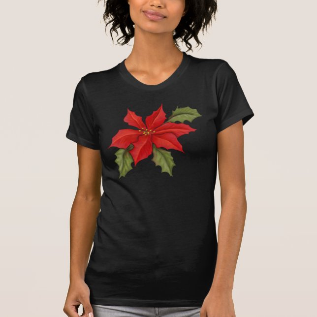 Camiseta Navidades de Poinsettia (Anverso)