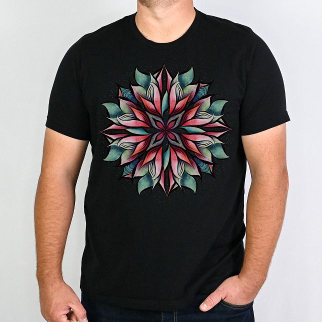 Camiseta Navidades de Poinsettia con elegancia floral en va (Subido por el creador)