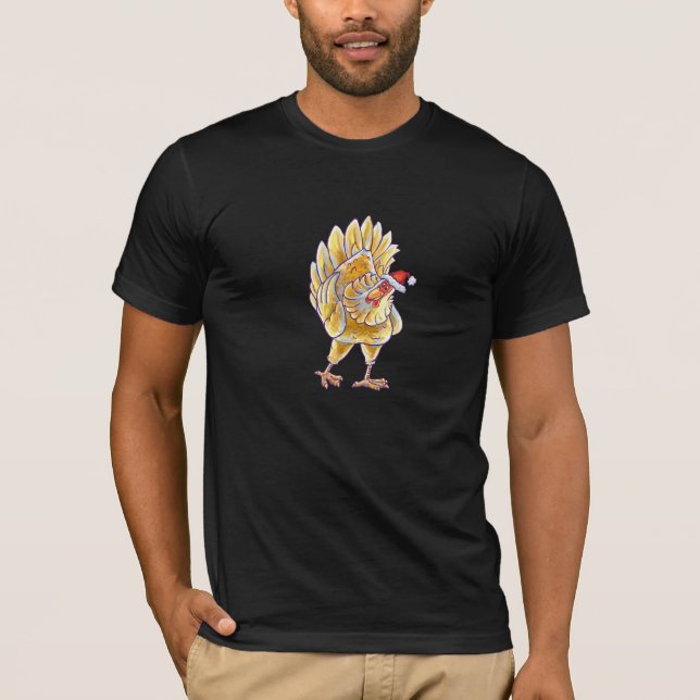 Camiseta Navidades de pollo (Anverso)