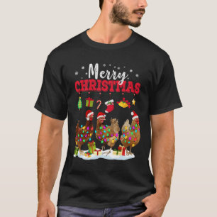 Camiseta Navidades de pollo alumbran cerezo en familia de N