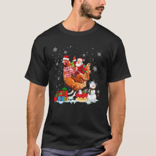 Camiseta Navidades de pollo de Santa Riding