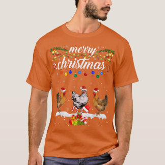 Camiseta Navidades De Pollo Encenden Pollo De Feliz Navidad