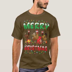 Camiseta Navidades de pollo: luces de hadas Feliz Navidad P