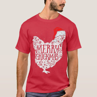 Camiseta Navidades de pollo Merry Chickmas Santa Claus Gorr