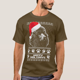 Camiseta Navidades de Poodle Cute Happy Holidays