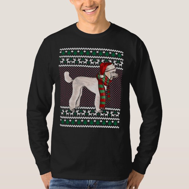 Camiseta Navidades de Poodle Dog Santa Ugly (Anverso)