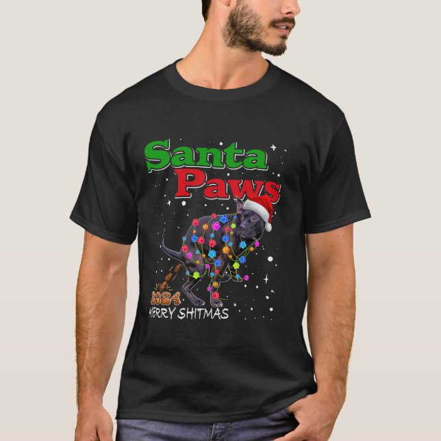 Camiseta Navidades de Pooping de Pitbull en Estados Unidos  (Anverso)
