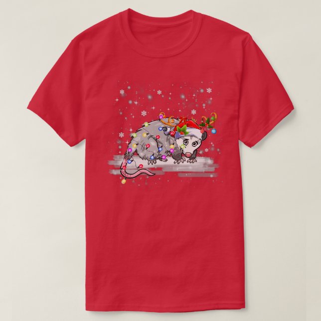 Camiseta Navidades de Possum iluminan el amor de Santa Rein (Diseño del anverso)