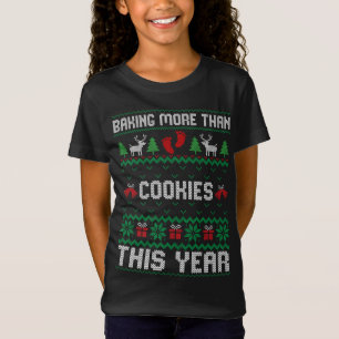Camiseta Navidades de preñez que hacen más que cookies