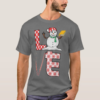 Camiseta Navidades de profesores de amor Snowman Xmas Pajam