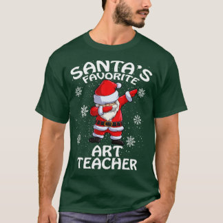 Camiseta Navidades de profesores de arte favoritos de Santa