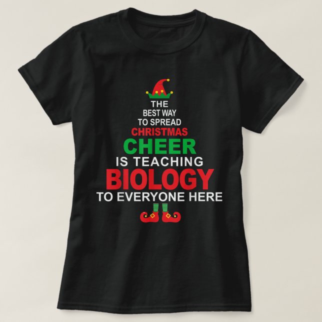 Camiseta Navidades de profesores de biología - Navidades el (Diseño del anverso)