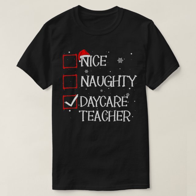 Camiseta Navidades de profesores de cuidado diurno de Niza  (Diseño del anverso)