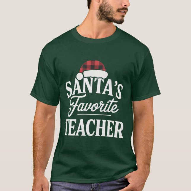 Camiseta Navidades de profesores favoritos de Santa Claus e (Anverso)