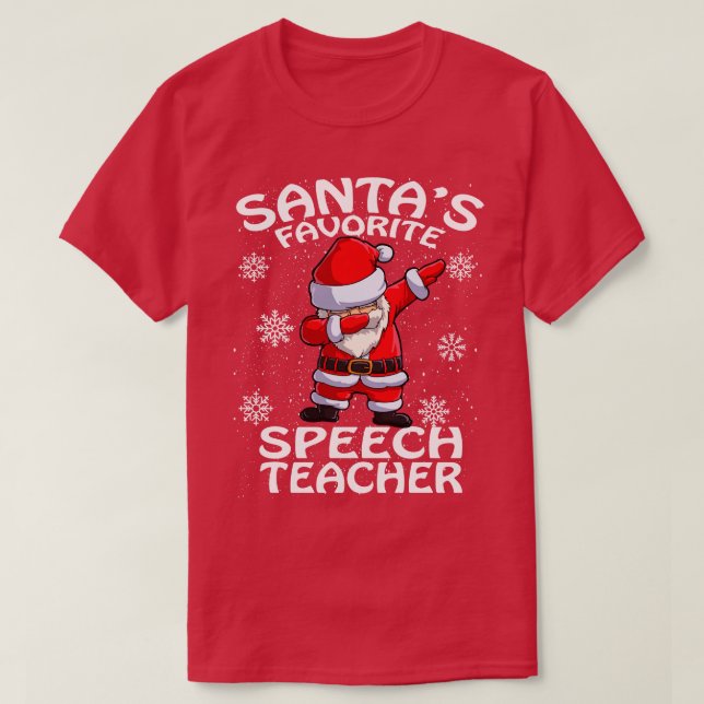 Camiseta Navidades de profesores favoritos de Santas (Diseño del anverso)