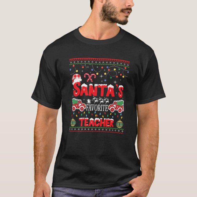 Camiseta Navidades de profesores favoritos Santa Hat (Anverso)