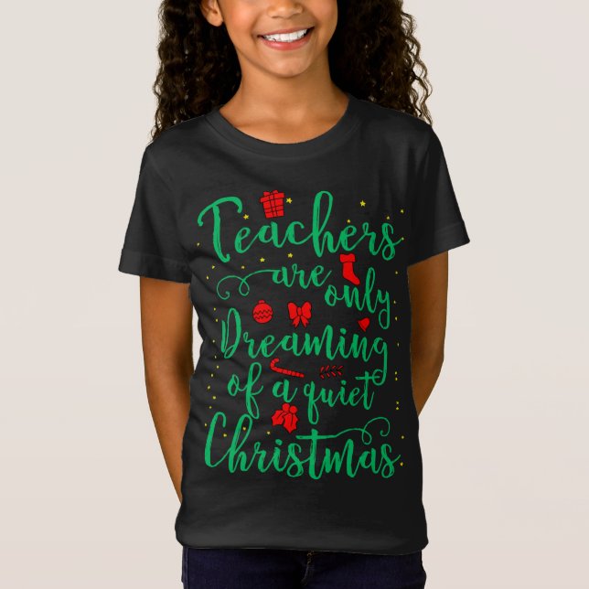 Camiseta Navidades de profesores posan el sueño de una fies (Anverso)