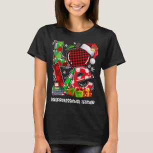 Camiseta Navidades de profesores profesionales del amor ilu