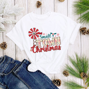 Camiseta Navidades de pueblo pequeño Navidades de molino de