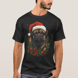 Camiseta Navidades de Pug Tees gráficos para hombres mujere