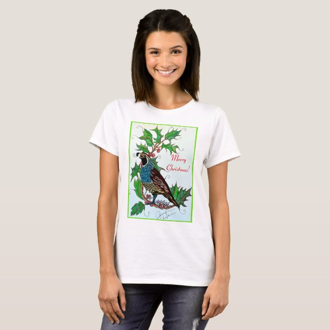 Camiseta Navidades de Quail (Anverso completo)