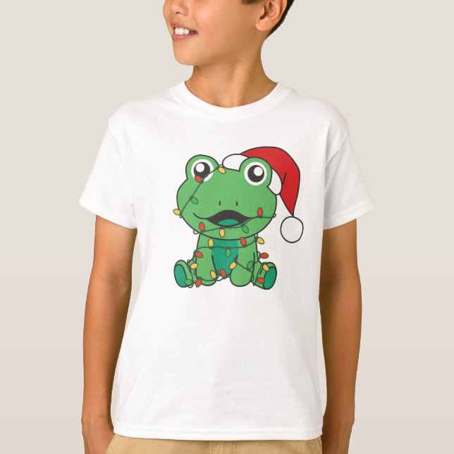 Camiseta Navidades de rana Animales de Invierno Ranas Vacun (Anverso)