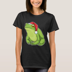 Camiseta Navidades de rana Santa hat