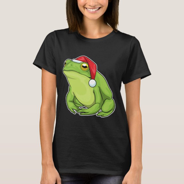 Camiseta Navidades de rana Santa hat (Anverso)