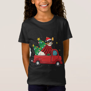 Camiseta Navidades de Rat Terrier Árbol de camiones Mamá Pa