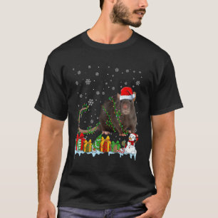 Camiseta Navidades de rata de Santa Hat alumbran a los anim