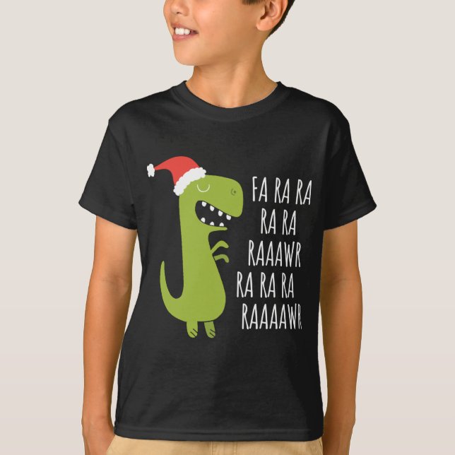Camiseta Navidades de Rawr Rawr de Dinosaur Fa Ra Ra Rawr T (Anverso)
