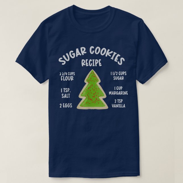 CAMISETA NAVIDADES DE RECETA DE SUGAR COOKIE BAILAN (Diseño del anverso)