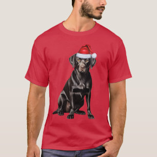 Camiseta Navidades de recuperación de Labrador Negro de Dog