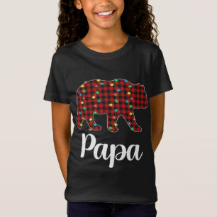 Camiseta Navidades de Red Plaid alumbran a papá Bear Xmas P