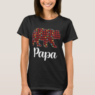Camiseta Navidades de Red Plaid alumbran a papá Bear Xmas P
