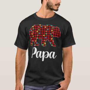 Camiseta Navidades de Red Plaid alumbran a papá Bear Xmas P