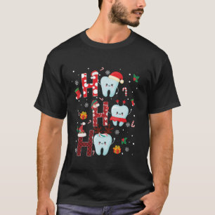 Camiseta Navidades de Red Plaid Teeth Reindeer Santa Ho Ho 