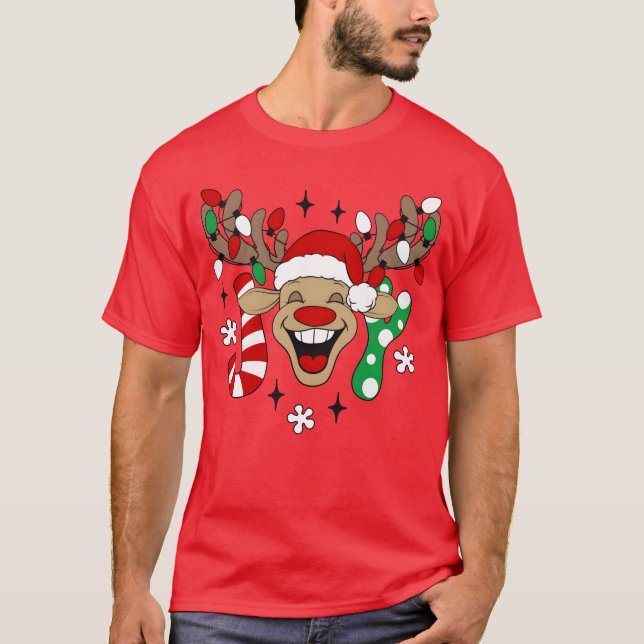 Camiseta Navidades de Rein Rudolph Navidades feos chica sué (Anverso)