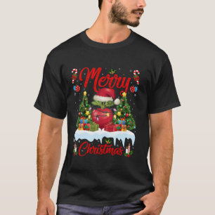Camiseta Navidades de remolacha Santa Hat con arbol de navi