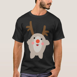Camiseta Navidades de reno de Kawaii
