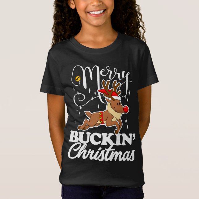 Camiseta Navidades de reno de Merry Buckin (Anverso)
