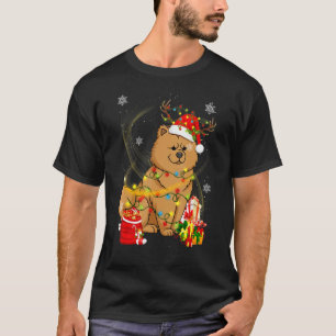 Camiseta Navidades de reno de perros de Chow Perro Perro Pa